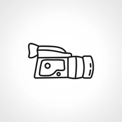 video camera line icon. video camera web linear icon.