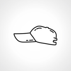 Baseball cap line icon. cap outline icon