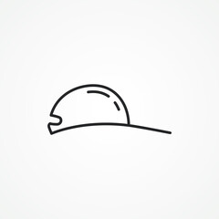 Baseball cap line icon. cap outline icon.