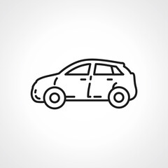 Obraz na płótnie Canvas Car line icon. family car outline icon.