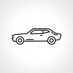 Fototapeta na wymiar Car line icon. coupe car outline icon.