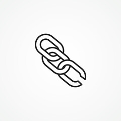 chain line icon. link icon isolated.