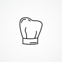 chef hat uniform line icon. cooking linear icon