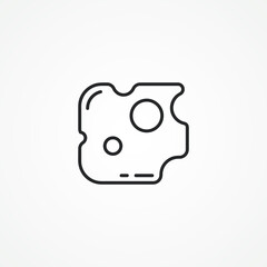 Cheese line icon, Cheese line icon