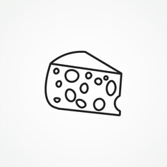 Cheese line icon, Cheese line icon