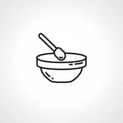 cosmetic cream line icon. skin cream outline icon.