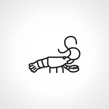 recommend clip art: Crayfish crawfish lobster line icon. Crayfish outline icon