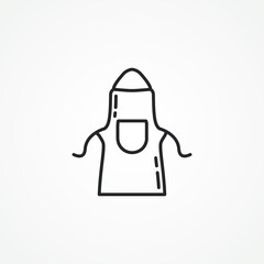 cooking apron line icon. cooking apron line icon.