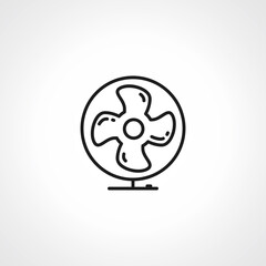 Fan line icon. ventilator outline icon. Air, wind flow icon