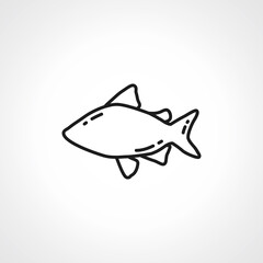 Fish line icon, Fish linear icon
