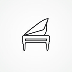 piano line icon. grand piano line icon
