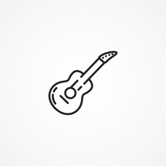 Guitar line icon. classic guitar line icon.