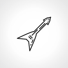 electric guitar line icon. electric guitar web linear icon.