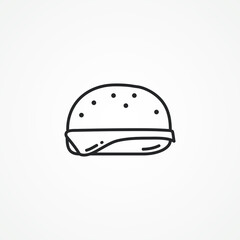 Burger line icon. hamburger linear icon