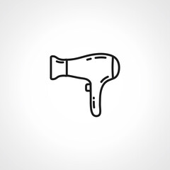 Hair dryer line icon. hairdryer outline icon.