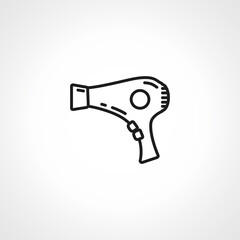 Hair dryer line icon. hairdryer outline icon.