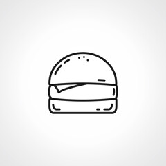 Burger line icon. hamburger linear icon