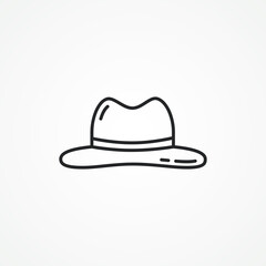 hat line icon. Travel hat line icon.