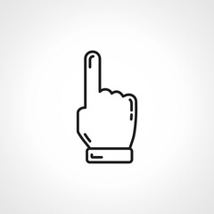 Finger touch outline icon, Finger point outline icon