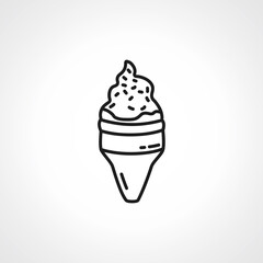 Ice cream cone line icon. Ice cream cone outline icon