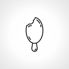 ice cream on a stick line icon. ice lolly outline icon