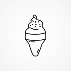 Ice cream cone line icon. ice-cream cone line icon