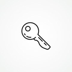 key line icon. acces key outline icon