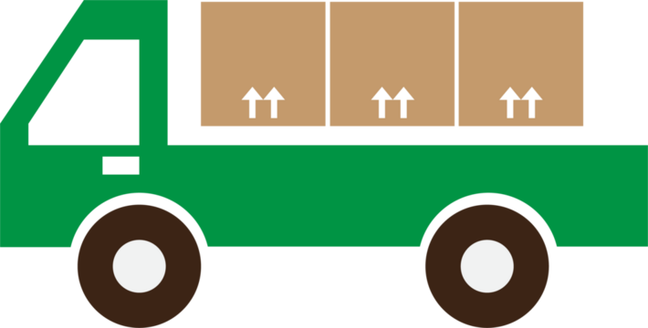 Iconic Parcel Delivery Truck PNG, Modern Package Delivery Truck Icon PNG, Sleek Delivery Van Icon for Packages PNG, Efficient Parcel Transportation Symbol PNG, Professional Package Delivery Truck PNG