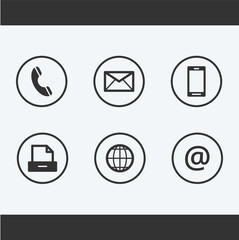 Vector contact icons set