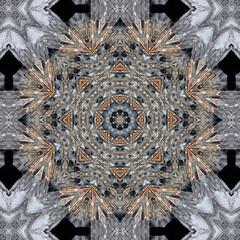 Vibrant and Symmetrical Digital Abstract Kaleidoscope Art with Intricate Geometric Patterns, Fractal Elements, and Psychedelic Colors, Perfect for Contemporary Design Projects, Modern Wallpaper	