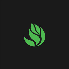 Leaf logo design vector illustration