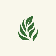 Leaf logo design vector illustration