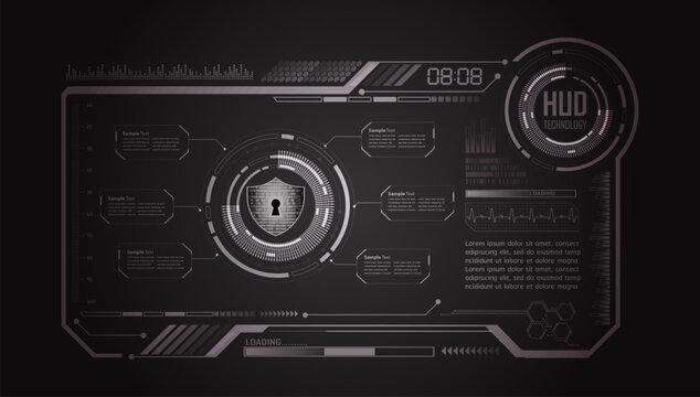hud cyber circuit future technology concept background