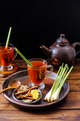 red ginger tonic, wedang jahe merah