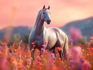 Obraz na płótnie Canvas Colorful Horse illustration