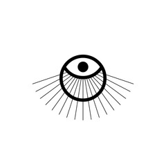 all seeing eye symbol vector illustration