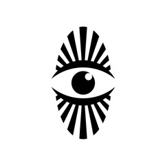 all seeing eye symbol vector illustration