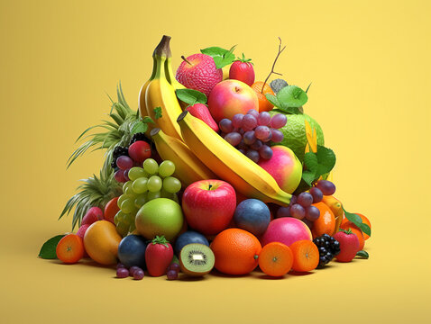Colorful fruit collection