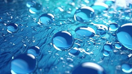 Blue water made out of air bubbles for background or wallpaper