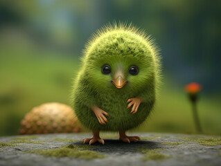 Cute green chick