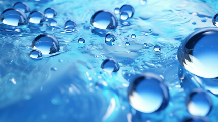 Blue water made out of air bubbles for background or wallpaper