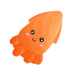 Orange squid