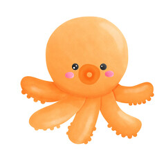 Orange octopus 