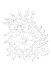 
   Flowers  Leaves Coloring page Adult.Contour drawing of a mandala on a white background.  Vector illustration Floral Mandala Coloring Pages, Flower Mandala Coloring Page, Coloring Page For Adul 