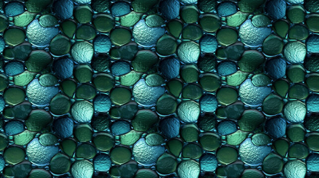 Seamless glass vitral pattern, created with generative AI technology