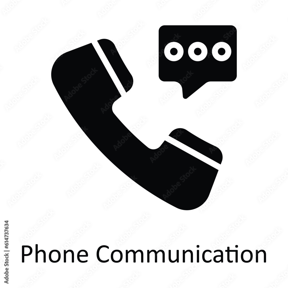 Poster phone communication vector solid icon design illustration. network and communication symbol on white