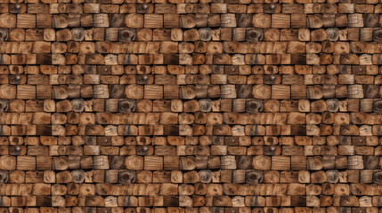 Obraz premium Seamless wood pattern, created with generative AI technology