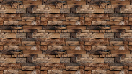 Seamless wood wall pattern, created with generative AI technology