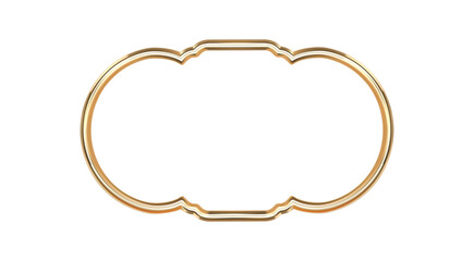 Arabic golden arch isolated. 3D render islam architecture shape for muslim holidays. Design decoration elements, frame,window, portal, border. Realistic vector illustration.