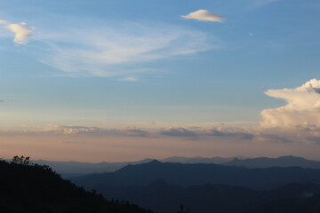sunset in the mountains